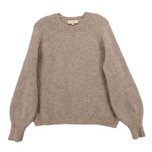 SEZANE Sweater Fuzzy Polyamide Super Kid Mohair Merino Wool Puff Sleeve MEDIUM